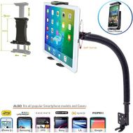 ChargerCity Heavy Duty Metal Rod Gooseneck Truck Fleet Car Seat Bolt Floor Tablet & Smartphone Mount for iPad Air Mini Pro iPhone XR XS MAX X 8 7 Plus Galaxy S8 S9 Surface Pro