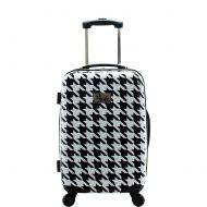 Chariot Houndstooth 20-inch Hardside Lightweight Expandable Carry-on-White