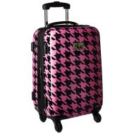Chariot Houndstooth 20-inch Hardside Lightweight Expandable Carry-on-Fuchsia