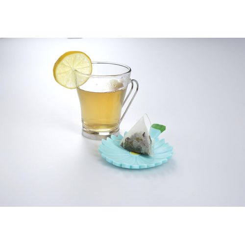  [아마존베스트]Charles Viancin Silicone Saucer Tea Range Daisy in Aqua