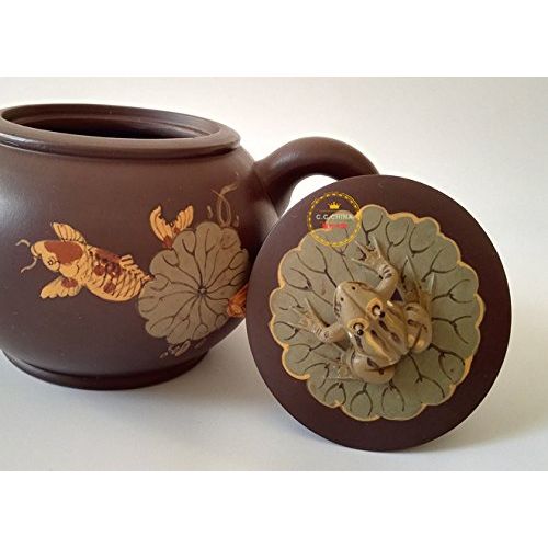  Charming China Zisha Tea Set Chinese Yixing Pure Clay Handmade Zisha Teapot Zini Tea Pot 270cc Oonlight Over the Lotus Pond