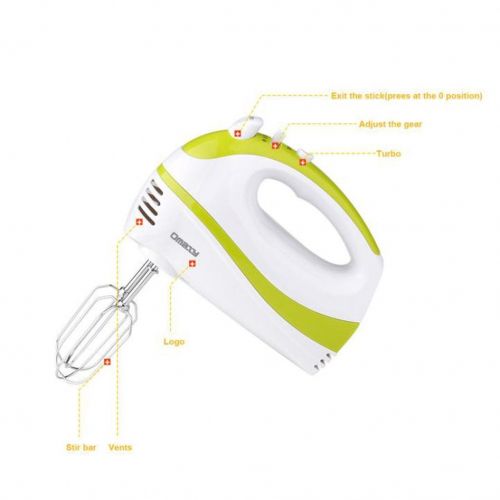  Hand Mixer,Chartsea Electric 5 Speed Handheld Hand Blender Mixer Whisk Beater Cake Baking (A)