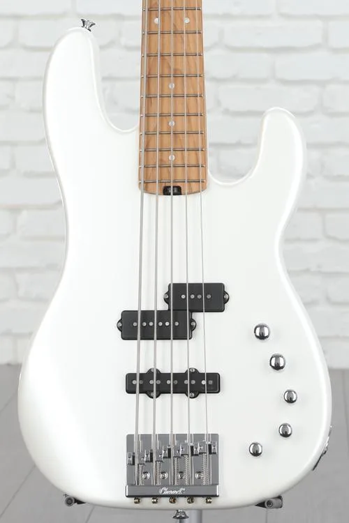 Charvel Pro-Mod San Dimas Bass PJ V - Platinum Pearl Demo