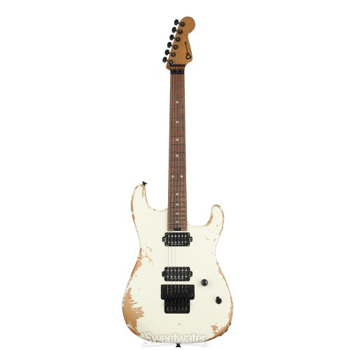  Charvel Pro-Mod Relic San Dimas Style 1 HH FR PF Electric Guitar - Weathered White