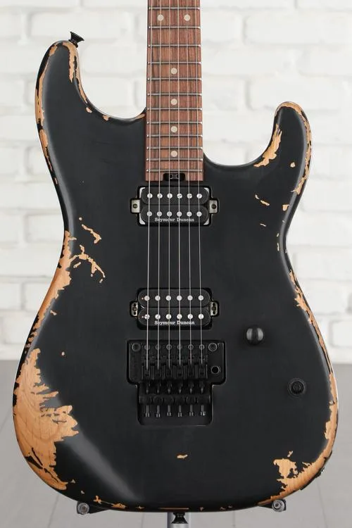 Charvel Pro-Mod Relic San Dimas Style 1 HH FR PF Electric Guitar - Weathered Black