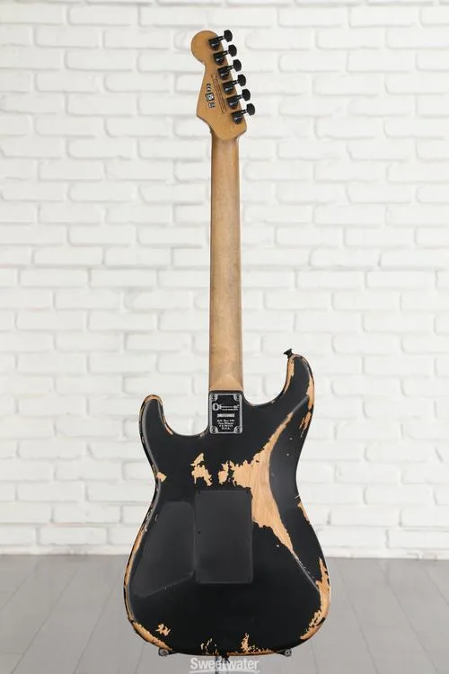  Charvel Pro-Mod Relic San Dimas Style 1 HH FR PF Electric Guitar - Weathered Black