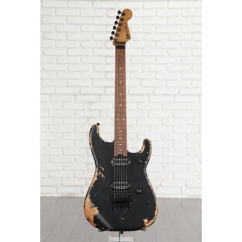  Charvel Pro-Mod Relic San Dimas Style 1 HH FR PF Electric Guitar - Weathered Black