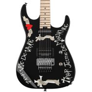 Charvel Warren DeMartini USA Signature Frenchie - Gloss Black with Frenchie Graphic