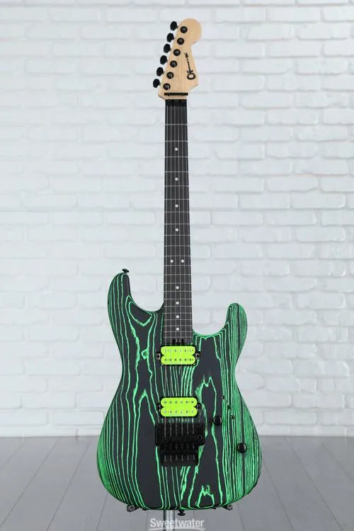 Charvel Pro-Mod San Dimas Style 1 HH FR E Ash Electric Guitar - Green Glow with Ebony Fingerboard