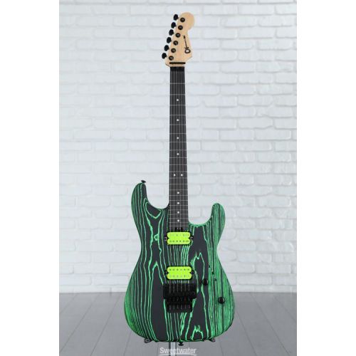  Charvel Pro-Mod San Dimas Style 1 HH FR E Ash Electric Guitar - Green Glow with Ebony Fingerboard