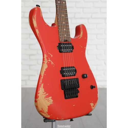  Charvel Pro-Mod Relic San Dimas Style 1 HH FR PF Electric Guitar - Weathered Orange
