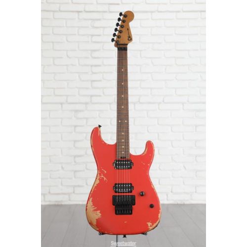  Charvel Pro-Mod Relic San Dimas Style 1 HH FR PF Electric Guitar - Weathered Orange
