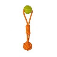 Chase n Chomp Double Tug Rope Toy That Floats with Rubber & TPR Ball