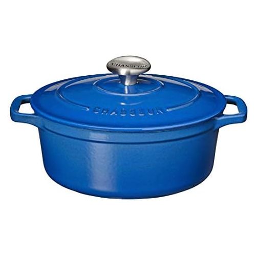  Chasseur 13-34 by 10-12-Inch Blue Enamel Cast-Iron Oval Dutch Oven