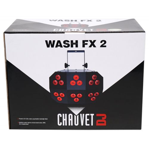  (2) Chauvet DJ Wash FX 2 DMX Eye Candy Effect Dance Floor Lights+Bags+Cables