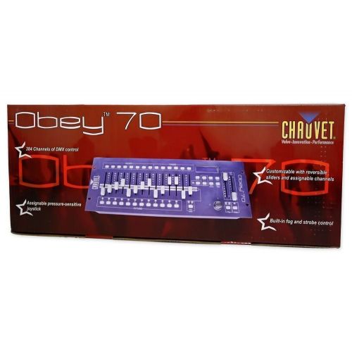  Chauvet DJ OBEY70 Obey 70 Lighting & Fog DMX-512 Controller and 10 & 25 Cables