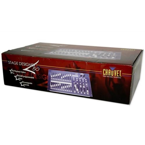  Chauvet DJ STAGE DESIGNER 50 48 Ch. DMX-512 Dimmer Controller+(2) Strobe Lights