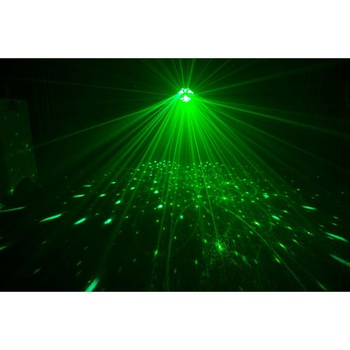  Chauvet DJ Swarm Wash FX 4-in-1 DJ Light with RGBAW Rotating Derby, RGB+UV Wash, and Ring of White SMD Strobes