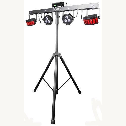  2 x Chauvet DJ GigBar 2 4-in-1 LED Lighting System with 2 LED Derbies, 2 LED Pars, and Strobe Effect