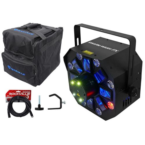  Chauvet DJ SWARM WASH FX DMX LED Light FX wLasers,Strobes,UV+Bag+Cable+Clamp