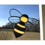 CheekyChickpea Stained Glass Bumblebee Suncatcher, Created by NJ Glass Artisan Sunbeam Glass Creations