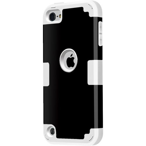  [아마존베스트]Case for iPod 5 6 7- CheerShare iPod Touch 7 6 5 Case, The Best Silicone Shockproof High Impact Layered Case + Protective Cover Case for iPod Touch 5th 6th 7th Generation(Black + G