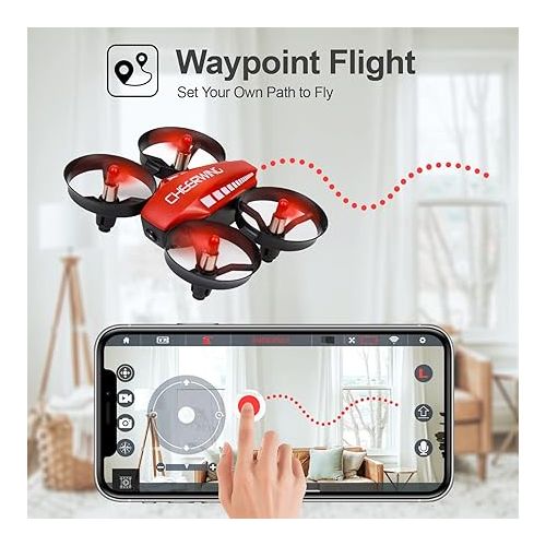  Cheerwing CW10 Mini Drone for Kids WiFi FPV Drone with Camera, RC Drone Gift Toy for Boys and Girls with Auto Hovering, Voice Control