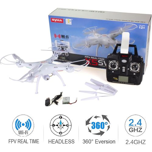  [아마존 핫딜] Cheerwing Syma X5SW-V3 WiFi FPV Drone 2.4Ghz 4CH 6-Axis Gyro RC Quadcopter Drone with Camera, White