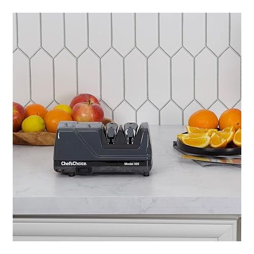  Chef’sChoice 325 Professional Diamond Hone Sharp-N-Hone Electric Kitchen Knife Sharpener NSF Certified, 2-Stage, Gray