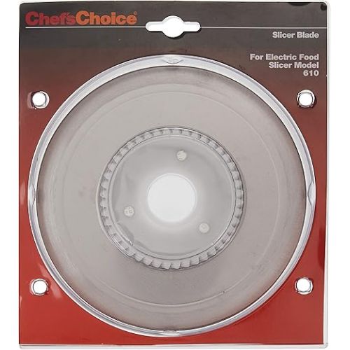  Chef'sChoice S610012 Multi-Purpose Non-Serrated Blade for Models 607, 607E, 609, 609E, 610, 6102, 615, 615A Food Slicer, 7-inch, Silver