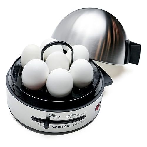  Chef'sChoice 810 Gourmet 7-Egg Cooker with Electronic Timer, Audible Signal & Nonstick Stainless Steel Design