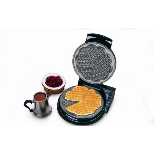  Chef’sChoice 830-SE WafflePro Taste and Texture Traditional Five-of-Hearts Nonstick Waffle Maker Easy to Clean Instant Temperature Recovery, 5-Slice, Silver