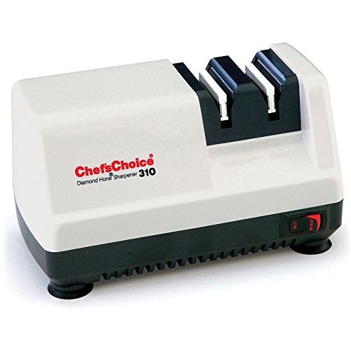  Chef’sChoice ChefsChoice 310 Diamond Hone Multistage Electric Knife Sharpener for Kitchen Household Sport and Pocket Knives Diamond Abrasives Made in USA, White