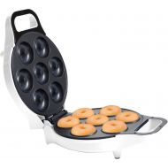 Chef Buddy Mini Donut Maker, Durable, Nonstick Easy to Use Mini Baking Machine - Cooks 7 Mini Doughnuts at a Time - Glazed, Frosted with Sprinkles, Nuts, or Vegan Donuts, & More, (