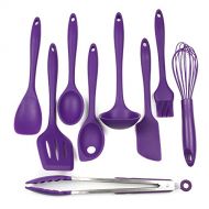 Chef Craft 9 Piece Silicone Kitchen Tool and Utensil Set, Purple: Kitchen & Dining