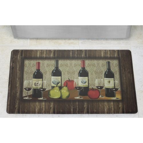  Chef Gear Sophisticated Wine with Border Anti-Fatigue Comfort Memory Foam Chef Mat, 20 x 32