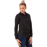 Chef+Works Chef Works Womens Shelby Zip Front Shirt, Black, X-Large