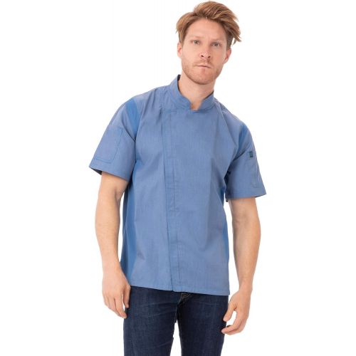  Chef+Works Chef Works Mens Springfield Chef Coat, Ink Blue, X-Small