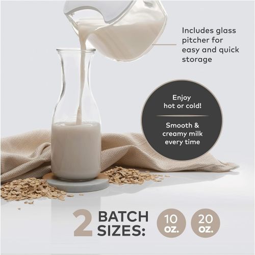  ChefWave Milkmade Dairy Alternative Vegan Milk Maker with 6 Plant-Based Auto Programs (Almond, Cashew, Oat, Soy, Macadamia, Coconut), No Soaking, Auto-Clean Function, Delay Start,