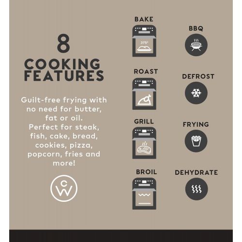  ChefWave 12.6 Quart Air Fryer, Rotisserie and Dehydrator  Large Capacity 1600W Oil Free Cooker with 16 Presets and Cooking Modes - 8 Accessories