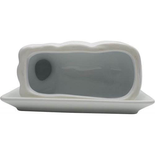  Butter Dish Cow Shaped White Ceramic / Porcelain by Chefcaptain