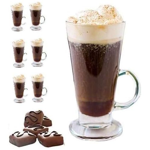  [아마존베스트]Chefcaptain Irish Coffee Mug Tall glass, 8.5 Ounces 6-piece Set (8.5 Ounces)