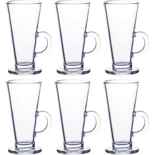  [아마존베스트]Chefcaptain Irish Coffee Mug Tall glass, 8.5 Ounces 6-piece Set (8.5 Ounces)