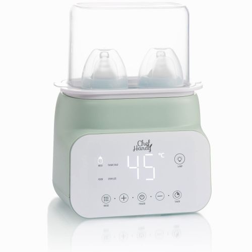  Baby Bottle Warmer, Chefhandy Multifunctional Baby Bottle Warmer and Food Heater with LCD Display, Precise Temperature Control, Fast Warmer for Baby Milk and Formula