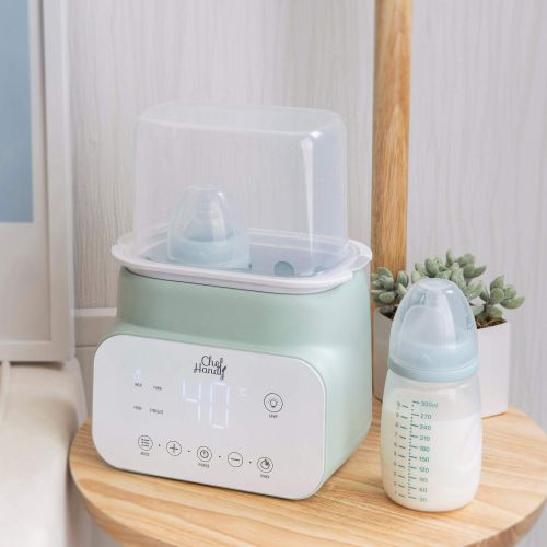  Baby Bottle Warmer, Chefhandy Multifunctional Baby Bottle Warmer and Food Heater with LCD Display, Precise Temperature Control, Fast Warmer for Baby Milk and Formula