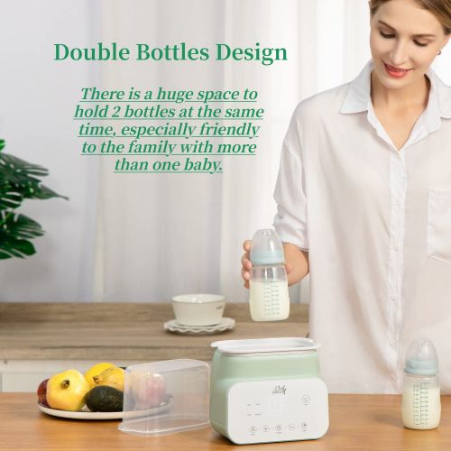  Baby Bottle Warmer, Chefhandy Multifunctional Baby Bottle Warmer and Food Heater with LCD Display, Precise Temperature Control, Fast Warmer for Baby Milk and Formula