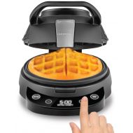 Chefman Perfect Pour Volcano Belgian Waffle Maker w/ Nonstick Plates, Cleaning Tool & Measuring Cup Included, Black