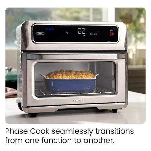  CHEFMAN Air Fryer Toaster Oven XL 20L, Healthy Cooking & User Friendly, Countertop Convection Bake & Broil, 9 Cooking Functions, Auto Shut-Off 60 Min Timer, Nonstick Stainless Steel, Shade Selector