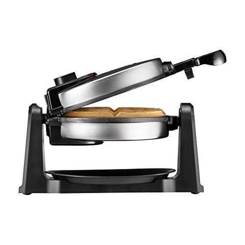  [아마존베스트]Chefman Rotating Belgian Waffle Maker 180° Single Flip Waffle Iron w/Non-Stick Plates Creates Restaurant Style Waffles Adjustable Timer & Locking Lid Space Saving Includes Drip Pla