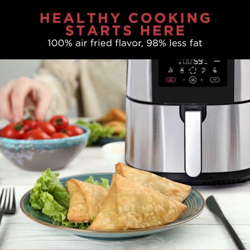  CHEFMAN Large Air Fryer Max XL 8 Qt, Healthy Cooking, User Friendly, Nonstick Stainless Steel, Digital Touch Screen with 4 Cooking Functions, BPA-Free, Dishwasher Safe Basket, Preh